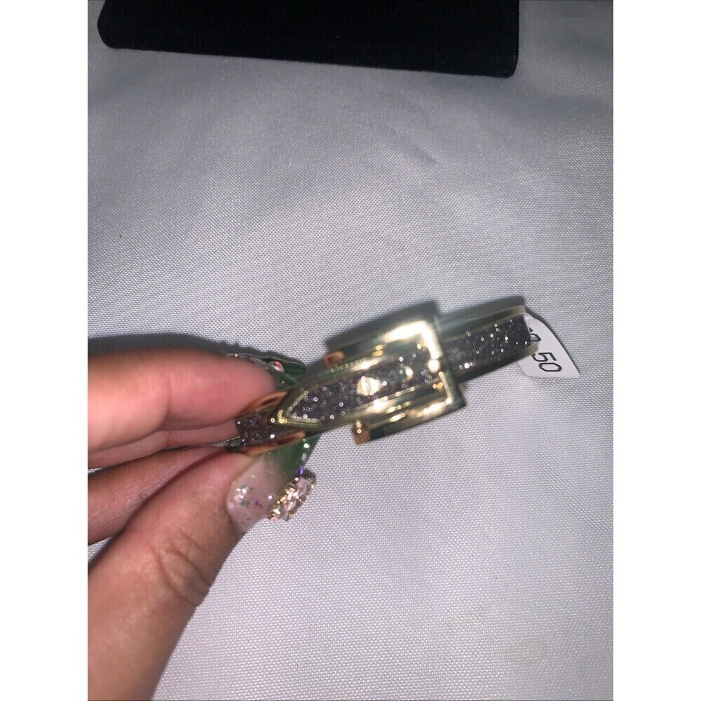 Macy’s Belt buckle design Gold coloured bracelet Fashion Jewelry - Picture 6 of 12